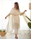 Straight Fit Kurta With Dupatta Set & Trouser