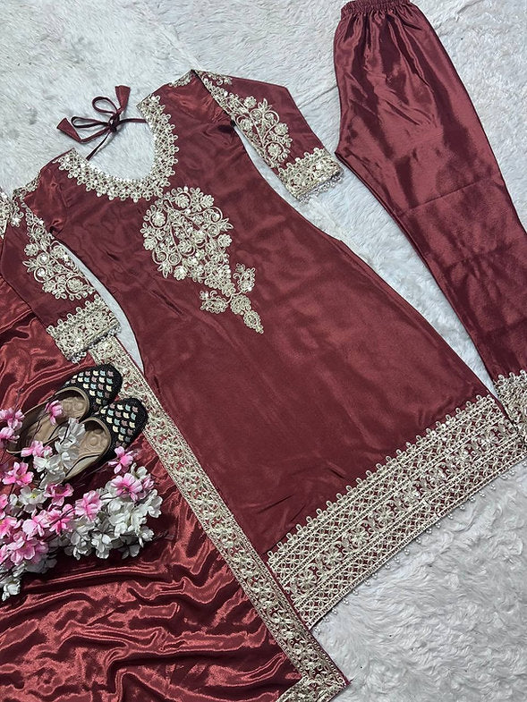 Top Pant And Dupatta Set