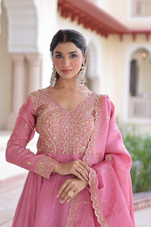 Premium Readymade Gown-Dupatta Set
