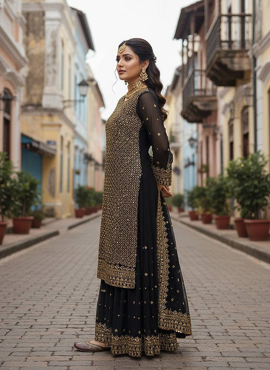 Beautiful Georgette Fully Stitched Kurti Set