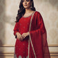 Sequence Embroidery Worked Top Palazzo And Dupatta
