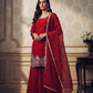 Sequence Embroidery Worked Top Palazzo And Dupatta