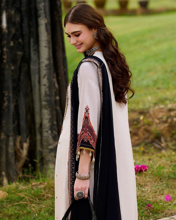 Exquisite Simmer Fabric Pakistani Suit set