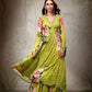 Aditi Rao Celebrity Inspired Floral Kurta Palazzo Set