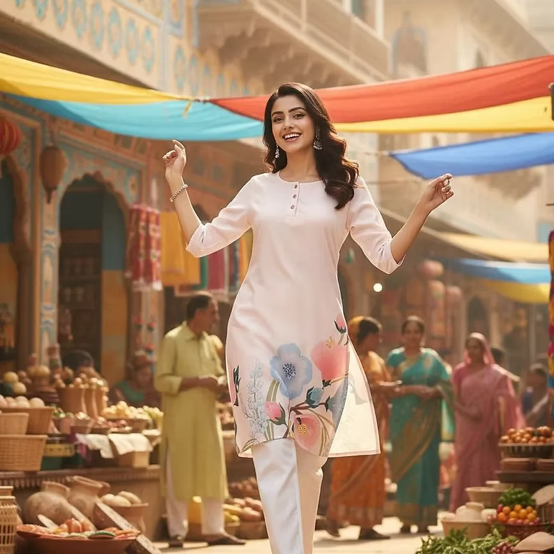 Rayon KURTI & BOTTOM