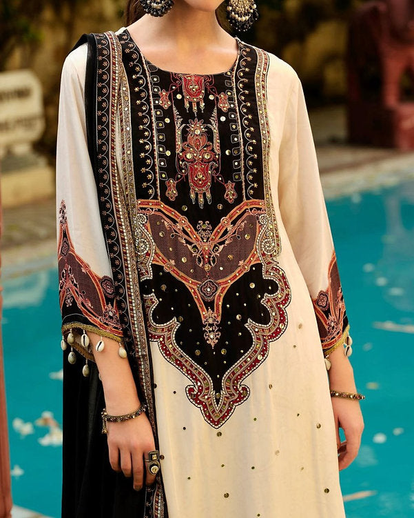 Exquisite Simmer Fabric Pakistani Suit set