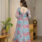 Aqua Bloom Anarkali