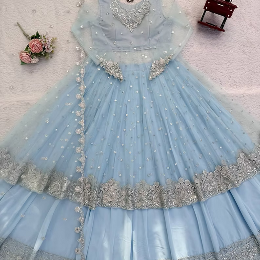 Heavy Embroidery Georgette Gown
