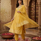 Jacquard Kurta Pant & Dupatta Set