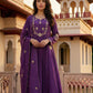 Chanderi Silk Embroidered Co-Ord Set With Organza Dupatta