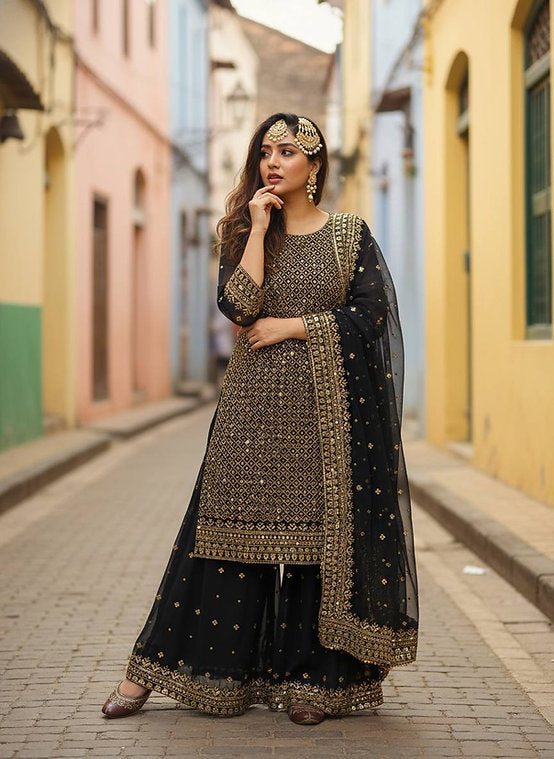 Beautiful Georgette Fully Stitched Kurti Set