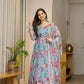 Aqua Bloom Anarkali