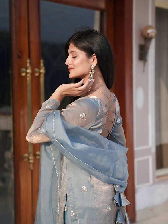 New Ready-Made Kurti Palazzo And Dupatta