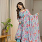 Aqua Bloom Anarkali