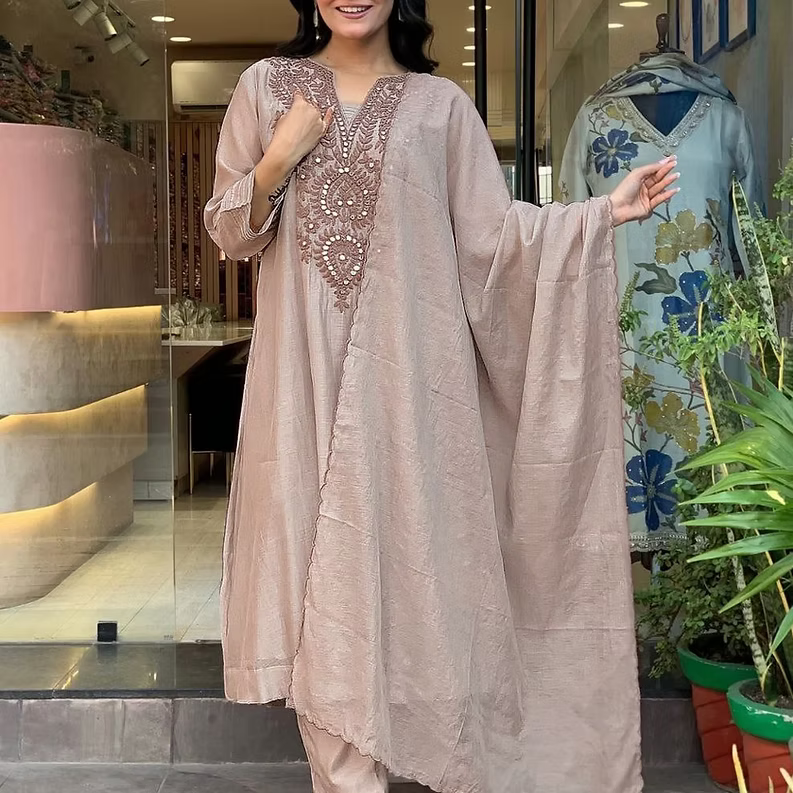 Roman Silk KURTI & BOTTOM