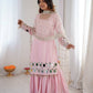 Designed Suit Sharara Dupatta Set (Premium)