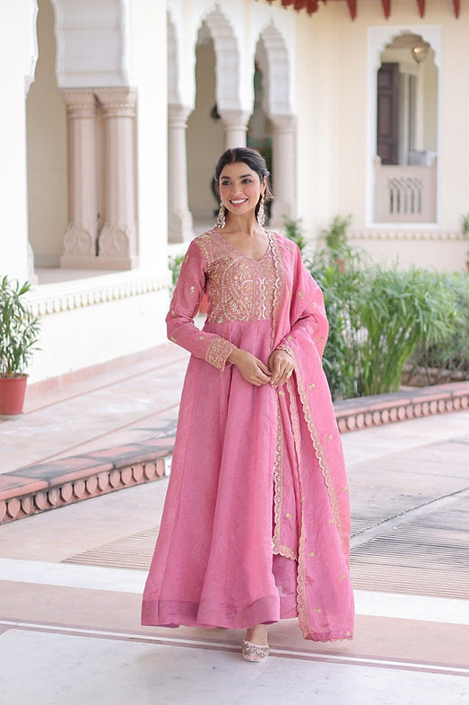 Premium Readymade Gown-Dupatta Set