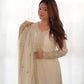 Straight Fit Kurta With Dupatta Set & Trouser