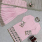 Designed Suit Sharara Dupatta Set (Premium)