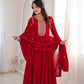 Pure Vichitra Silk Fully Flare Gown