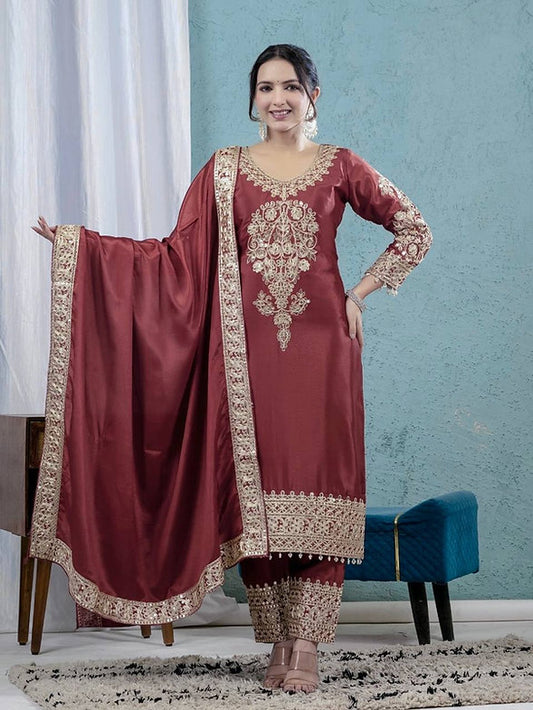 Top Pant And Dupatta Set