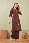 Cotton Embroidery Kurti & Bottom