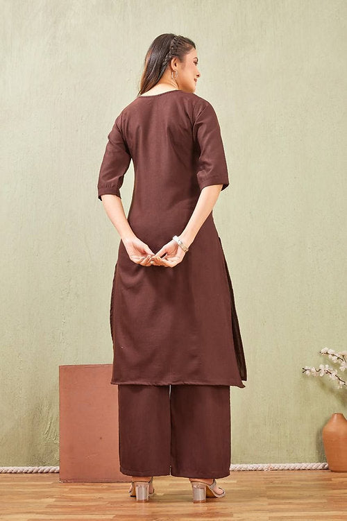 Cotton Embroidery Kurti & Bottom