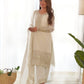 Straight Fit Kurta With Dupatta Set & Trouser