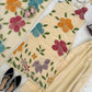 Brush Print Floral Suit