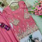 Heavy Shimmer Pink Silk Suit