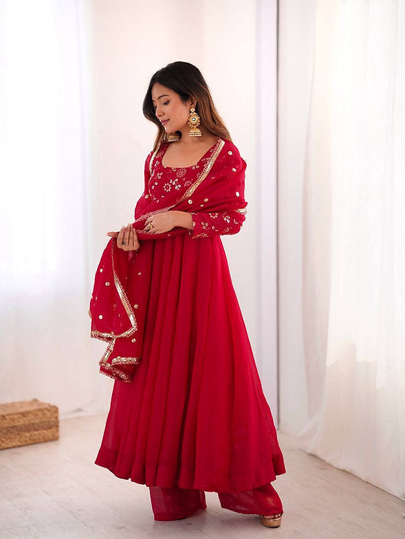 Shahi Gulab Anarkali Set