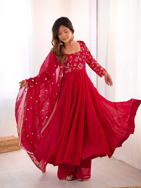 Shahi Gulab Anarkali Set