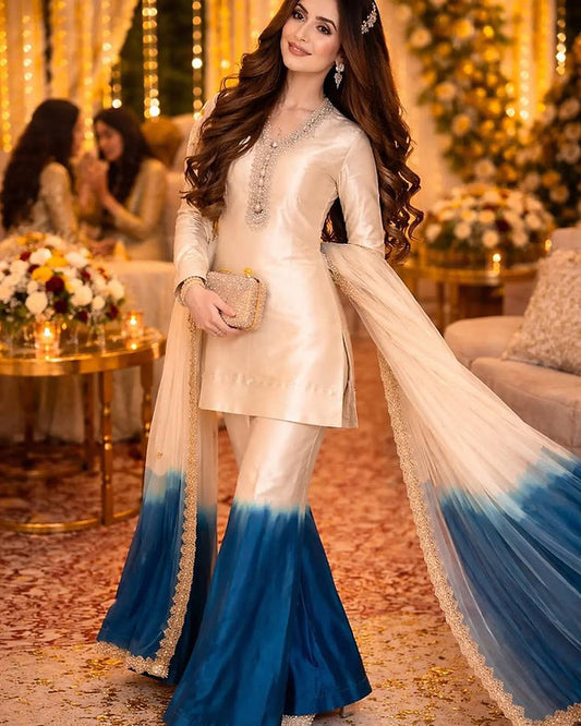Azure Glow Ivory Suit