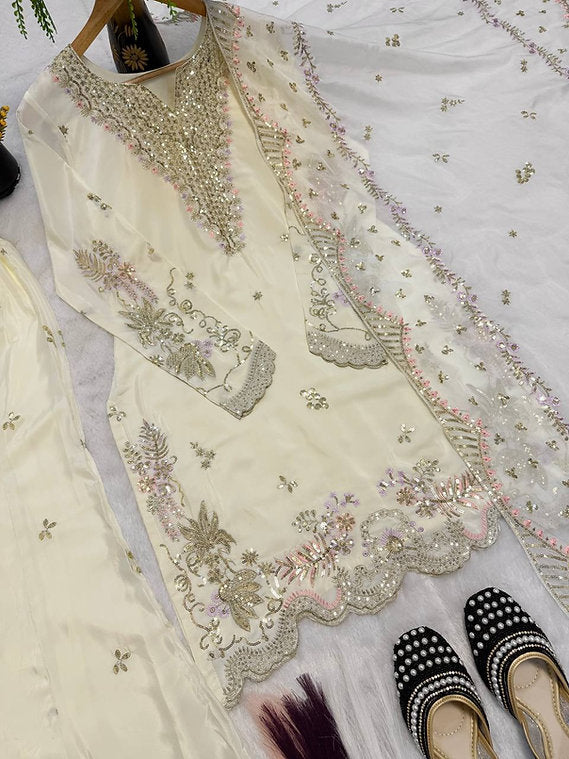 Ivory Shine Suit Set