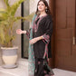 Black Rose Embroidered Suit Set