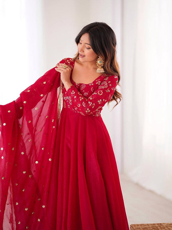 Shahi Gulab Anarkali Set