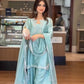 Designer Party Wear Look Pur Glass Satin Top & Farshi Palazzo With Dupatta set