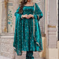 Nayab Green Fendi Silk Suit Set