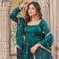 Nayab Green Fendi Silk Suit Set