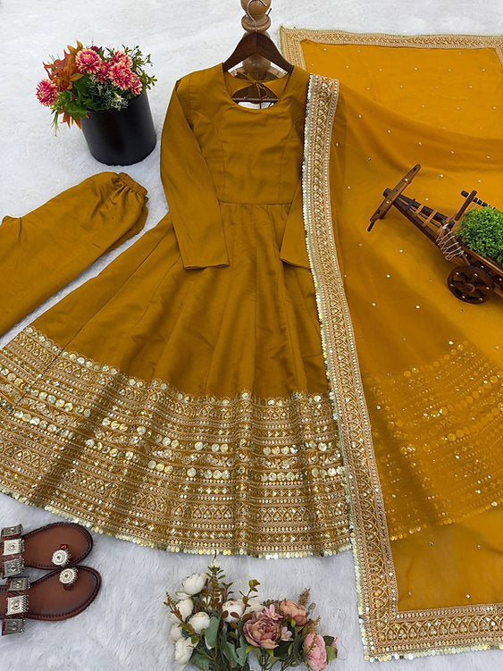 Haldi Glam Anarkali