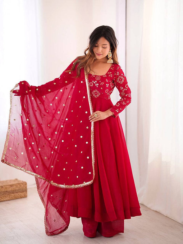 Shahi Gulab Anarkali Set