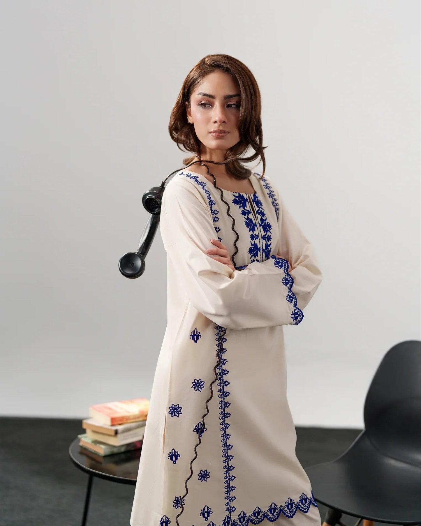 Sapphire Bloom Kurta Set