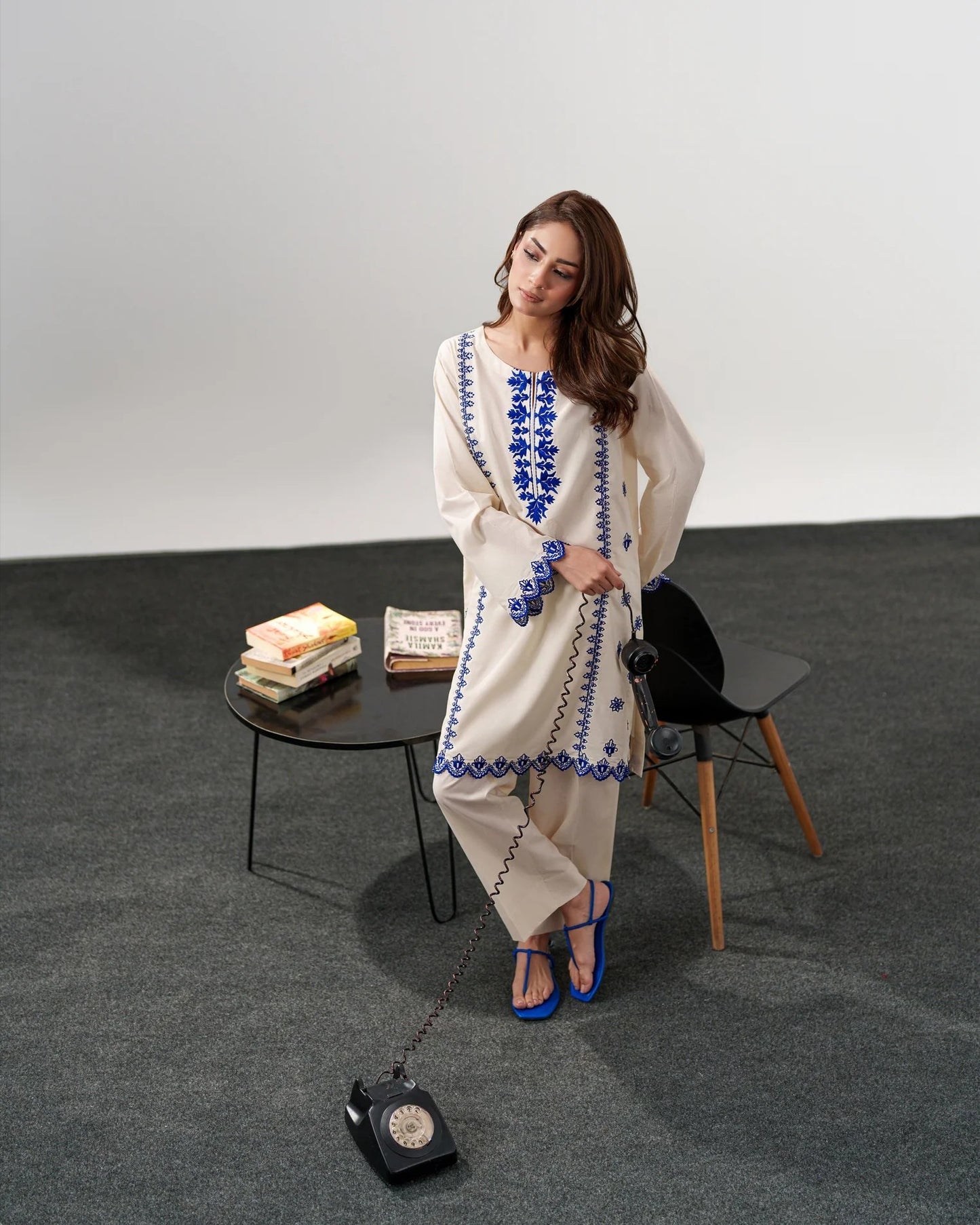 Sapphire Bloom Kurta Set