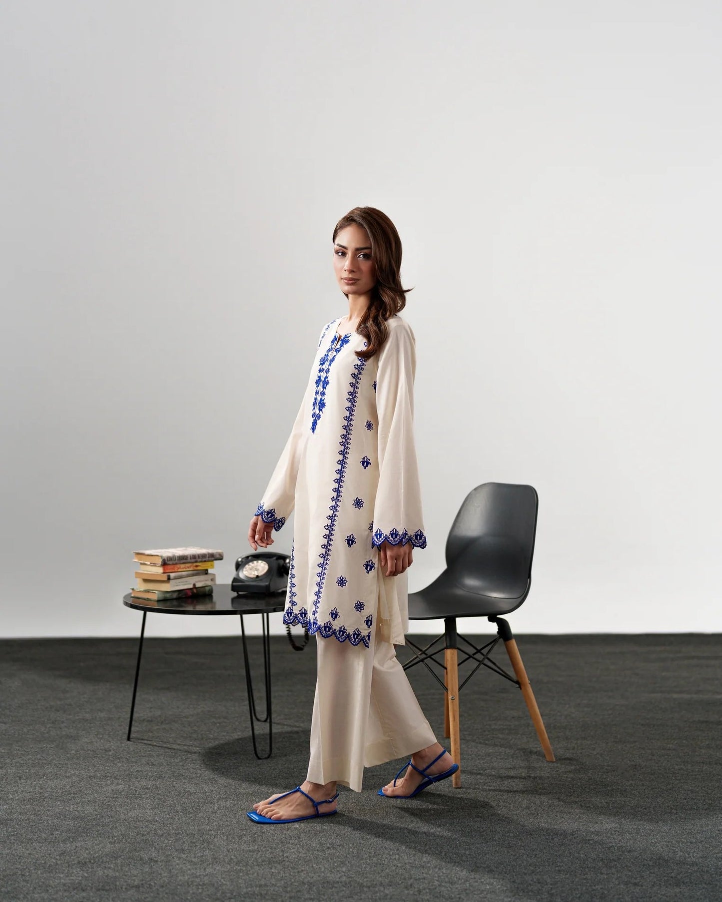 Sapphire Bloom Kurta Set