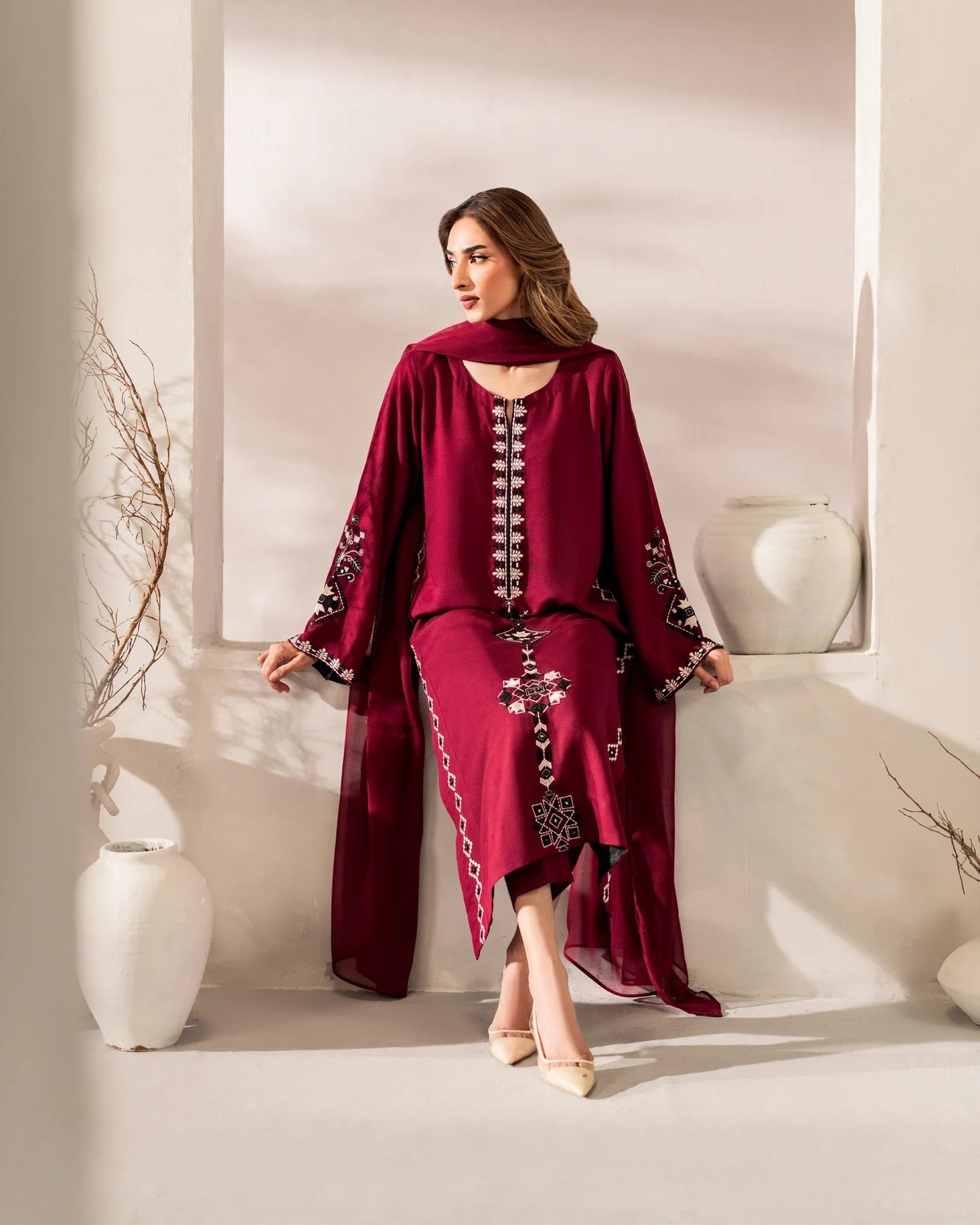 Maroon Muse Kurta Set