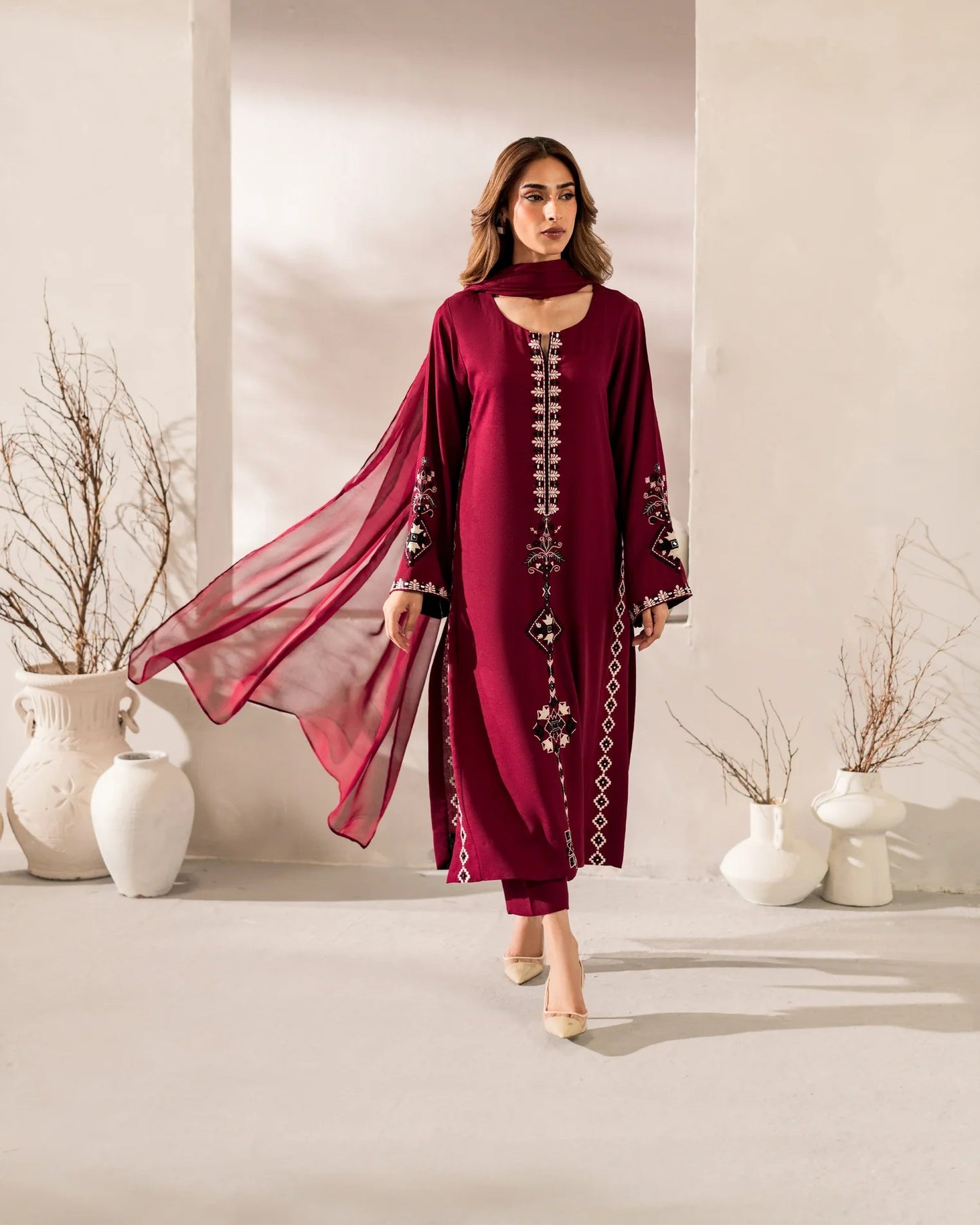 Maroon Muse Kurta Set
