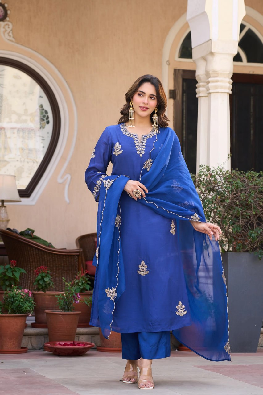 Royal Blue Azure Suit Set