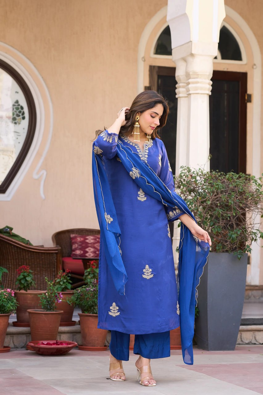 Royal Blue Azure Suit Set