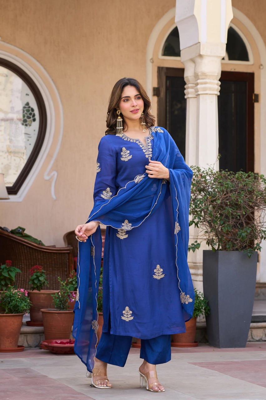 Royal Blue Azure Suit Set