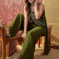 Olive Muse Embroidered Sharara Set